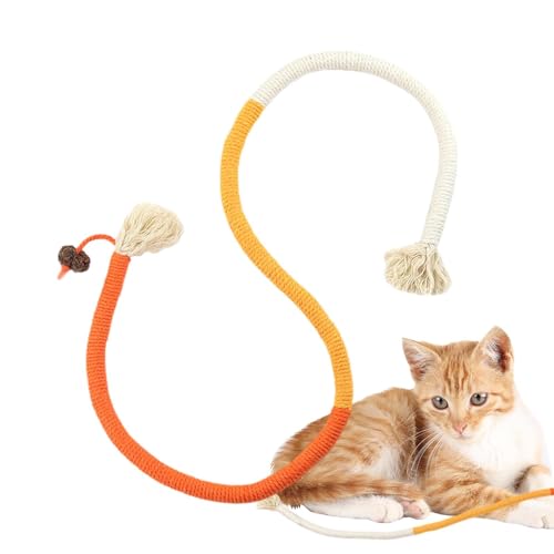 Frifer Katzenschnurspielzeug - Interaktives Katzenspielzeug für den Innenbereich,Mit Katzenminze-Duft, interaktivem Katzenspielzeug, natürliches Zahnungsspielzeug für Katzen, Bewegung und Spaß von Frifer