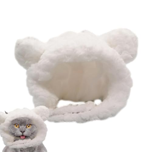 Frifer Niedliche Haustiermütze - Katzenkostüm Bärenmütze | Verstellbare braune lustige Katzenbärenmütze für mittelgroße Hunde, kleine Welpen, Haustiere, Katzen von Frifer