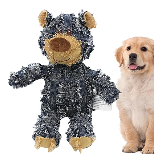 Frifer Quietschendes Bären-Hundespielzeug – lustiges, mit Hunden gefülltes Kauspielzeug – unzerstörbares Hundespielzeug für Aggressive Kauer, Hunde, Katzen von Frifer