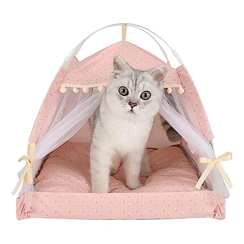 Katzenhausbett - Zelt Haustierhaus Schlafhütte | Stilvolle Form für den Schlafbereich für Katzen, Hunde und andere Kleintiere Frifer von Frifer
