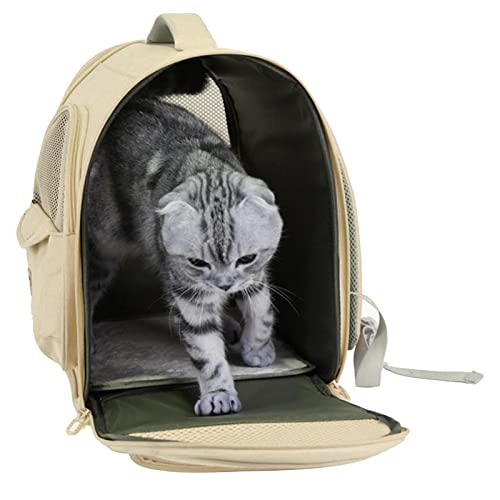 Katzenrucksack – belüfteter Haustier-Rucksack | Kleiner Hunderucksack für kleine, mittelgroße Hunde und Katzen, Haustier-Wanderrucksack Frifer von Frifer