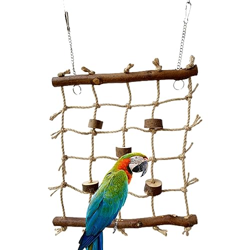 Kletternetz für Vögel,Kleintier-Aktivitätsspielzeug-Seilnetz - Einfach zu bedienendes, multifunktionales Papageien-Vogel-Haustier-Kletterwerkzeug Frifer von Frifer