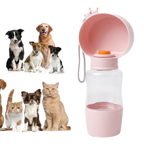 Tragbare Hunde-Wasserflasche, 400 ml, geruchlose Reise-Trinkflaschen, Haustierzubehör für Hunde beim Füttern für Reisen, Wandern, Spazierengehen, Picknick, Camping Frifer von Frifer