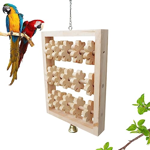 Vogelspielzeug, Kletterschaukel aus Holz für Papageien, Käfig zu Aufhängen für Vögel, Spaß und Kauen – für Sittiche, Nymphensittiche Frifer von Frifer