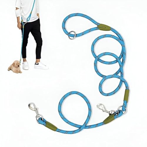 Freihandleinen für kleine & mittelgroße Hunde, Hundeleine 2.35m verstellbar Übungsleine & Führleine, Nylon Doppelleine mit 2 Karabiner - CROSSLEASH Freihandleinen für kleine & mittelgroße Hunde, Hundeleine 2.35m verstellbar Übungsleine & Führleine, Nylon Doppelleine mit 2 Karabiner - CROSSLEASH von Frilla