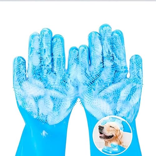 Haustier Grooming Handschuhe, Pflegehandschuhe zum Baden und Massieren für Hunde und Katzen, 33 x 16 cm - FURMITTS Haustier Grooming Handschuhe, Pflegehandschuhe zum Baden und Massieren für Hunde und Katzen, 33 x 16 cm - FURMITTS von Frilla