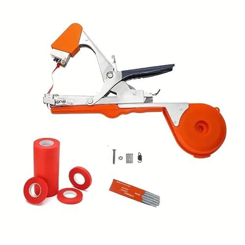 Pflanzenbindemaschine Bindezange für Pflanzen mit Klinge, Feder, 125 m Rollen Klebeband und 1000 Heftklammern Schachtel Heftklammern und 4 Bandrollen | PLANTBRAND Pflanzenbindemaschine Bindezange für Pflanzen mit Klinge, Feder, 125 m Rollen Klebeband und 1000 Heftklammern Schachtel Heftklammern und 4 Bandrollen | PLANTBRAND von Frilla