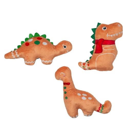 Fringe Studio „Baking Spirits Bright“ Weihnachtsplätzchen-Plüschtier für Hunde, 3-teilig, PetShop-Kollektion (662143) von Fringe