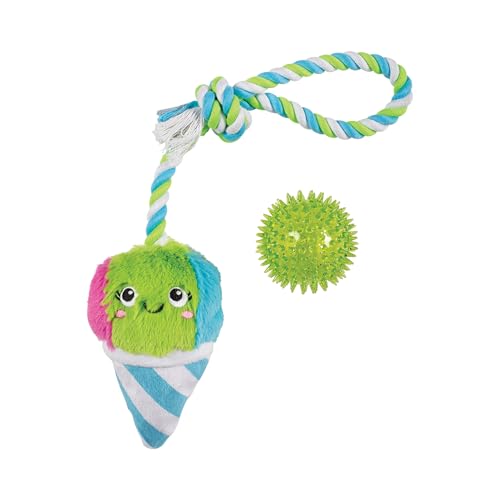 Fringe Studio 314528 Plüsch-Hundespielzeug mit Seil, Cone-FIDENCE is Yummy, Pet Shop Collection von Fringe