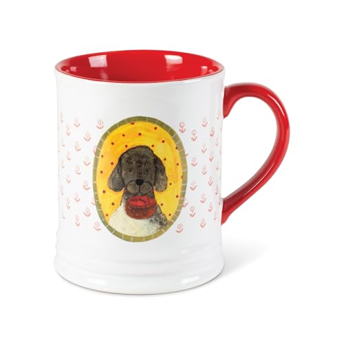Fringe Studio "Doodle Ridged Ceramic Georgia Mug (8,6 cm Durchmesser x 10,8 cm) 30,5 ml, exklusives Kunstwerk von Madison Safer, PetShop Collection (481530) von Fringe