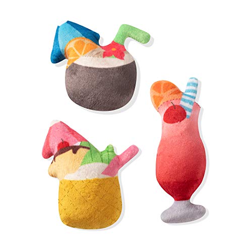 Fringe Studio Haustier Spielzeug Kleines Hundespielzeug Set Tropische Getränke 3 Stück (289413) von Fringe