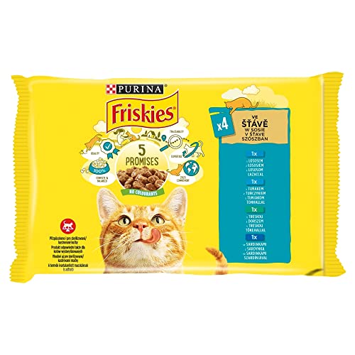 FRISKIES Katzenfutter MIX Geschmacksrichtungen Fisch in Sauce 4x85g von Friskies