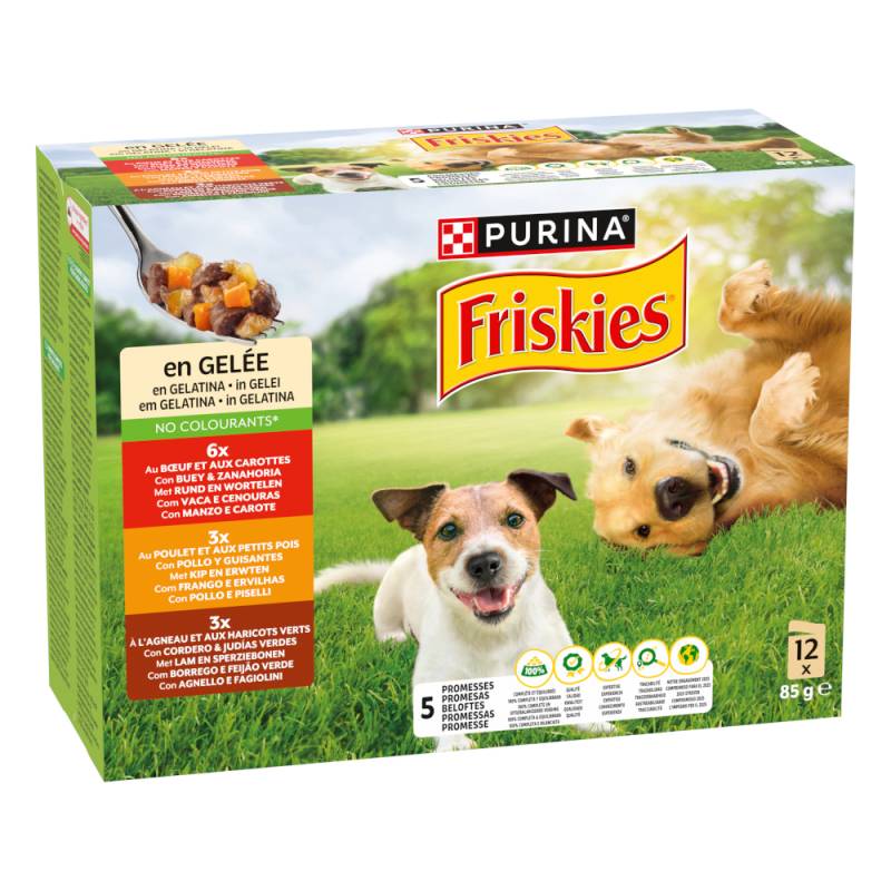 Friskies Adult in Gelee mit Rind, Huhn und Lamm - 12 x 85 g von Friskies