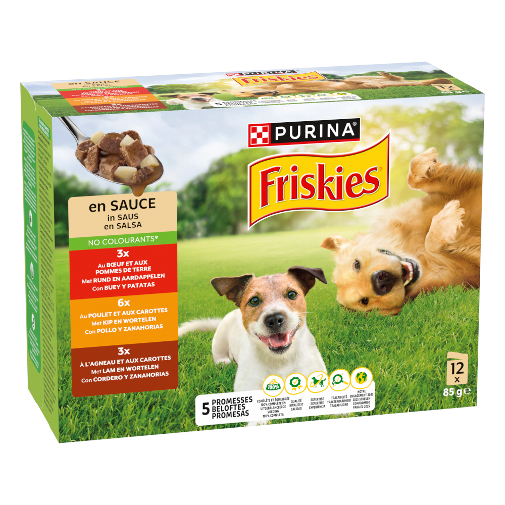Friskies Adult in Sauce mit Rind, Huhn und Lamm - 12 x 85 g von Friskies