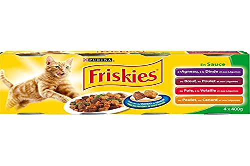 Friskies Mahlzeiten für Erwachsene Katzen Volumen & Saveur wählbar 4x400g (Verpackung kann variieren) von Friskies