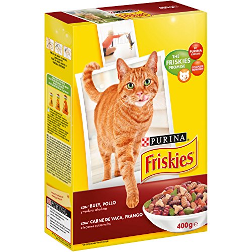 Friskies Trockenkatze für Erwachsene mit Ochse, Huhn und Gemüse, 400 g von Friskies