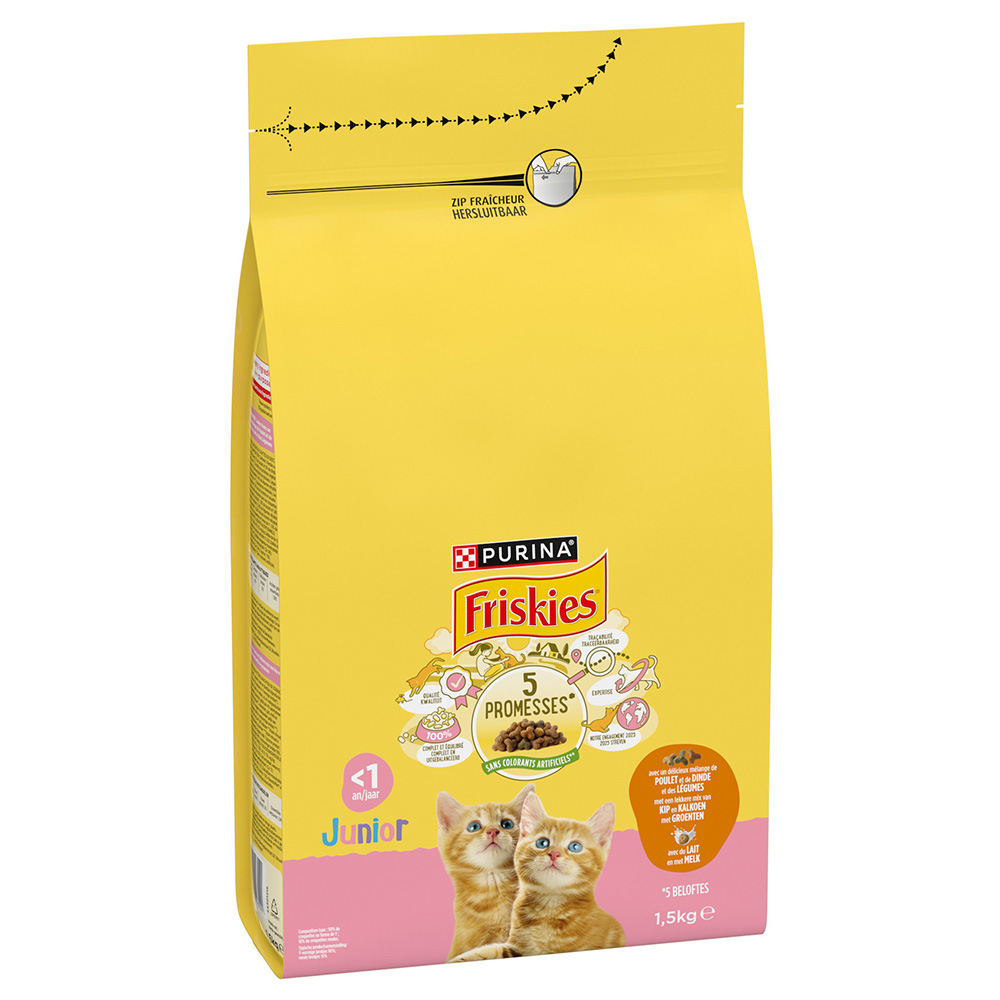 PURINA FRISKIES Junior Katze mit Huhn, Truthahn und Gemüse - 1,5 kg PURINA FRISKIES Junior Katze mit Huhn, Truthahn und Gemüse - 1,5 kg von Friskies
