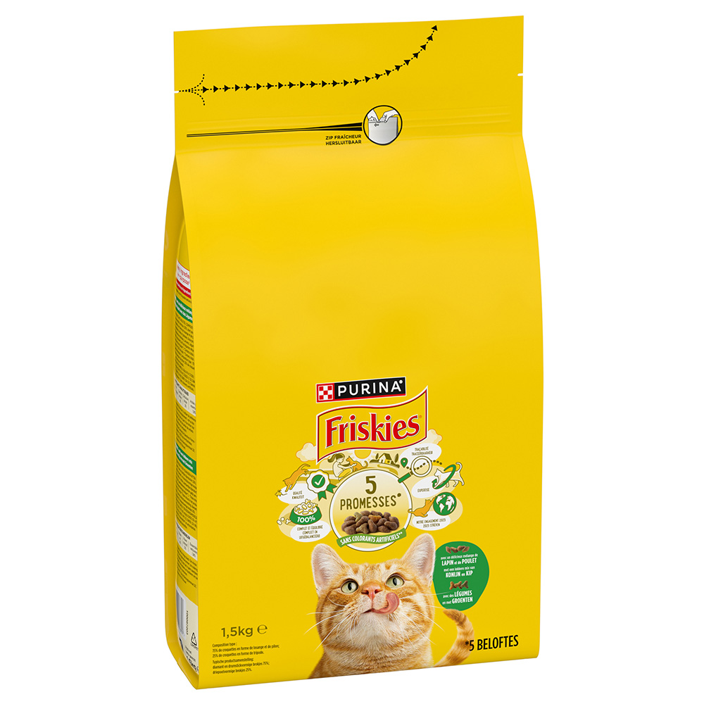 PURINA Friskies Katze mit Kaninchen, Huhn und Gemüse - 1,5 kg PURINA Friskies Katze mit Kaninchen, Huhn und Gemüse - 1,5 kg von Friskies