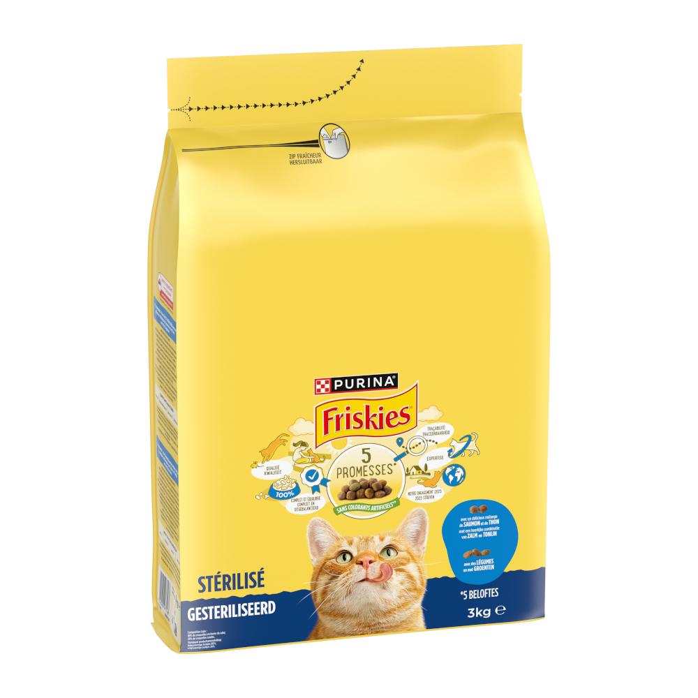 PURINA Friskies Sterilized Katze mit Lachs, Thunfisch und Gemüse - Sparpaket: 2 x 3 kg PURINA Friskies Sterilized Katze mit Lachs, Thunfisch und Gemüse - Sparpaket: 2 x 3 kg von Friskies