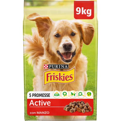 Purina Friskies Active Kroketten Hund mit Rindfleisch 9 kg von Friskies