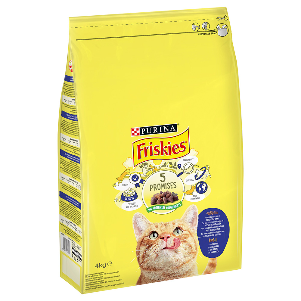 PURINA Friskies Adult Katze mit Kabeljau und Gemüse - 4 kg von Friskies