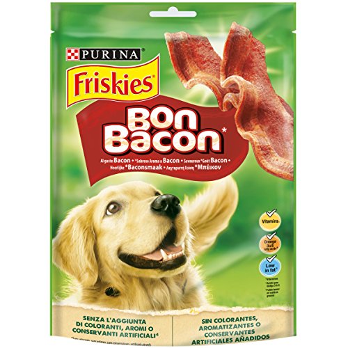 Purina Friskies Bacon Bacon Hundesnack mit Bacon-Aroma, 6 Packungen à 120 g von Friskies