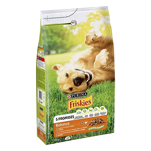 Purina Friskies Balance Trockenfutter für Hunde mit Huhn, Rindfleisch und Gemüse, 1 Packung mit 4 kg von Friskies