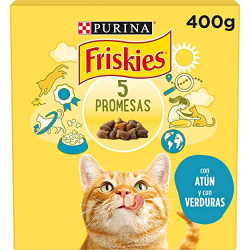 Purina Friskies Futtermittel für ausgewachsene Katzen mit Thunfisch und Gemüse, 20 Packungen à 400 g von Friskies