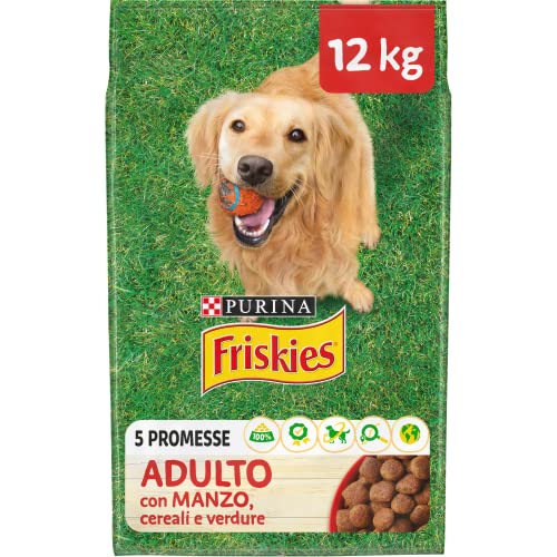 Purina Friskies Hundekroketten für Erwachsene, mit Rind, Getreide und Gemüse, 12 kg von Friskies