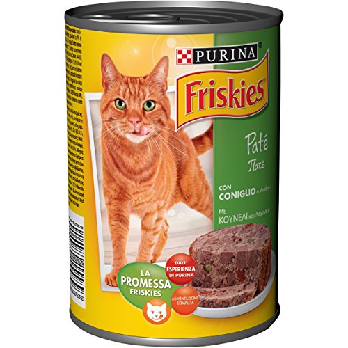 Purina Friskies Nassfutter für Katzen mit Kaninchen und Gemüse, 24 Dosen à 400 g von Friskies