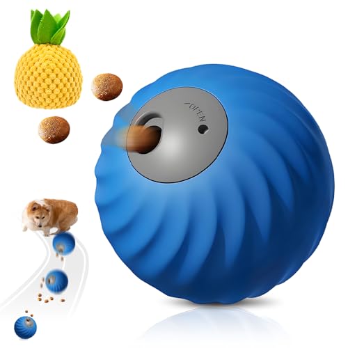 Zoomie Buddy 2.0 2 in 1 Slow Feeder, 2025 Neu Rolling Feeder Hundespielzeug mit LED, Interaktives Hundespielzeug Katzenspielzeug Selbstbeschäftigung Einstellbar Leckerli Ball (B-1PCS, Ananas) von FristSnow