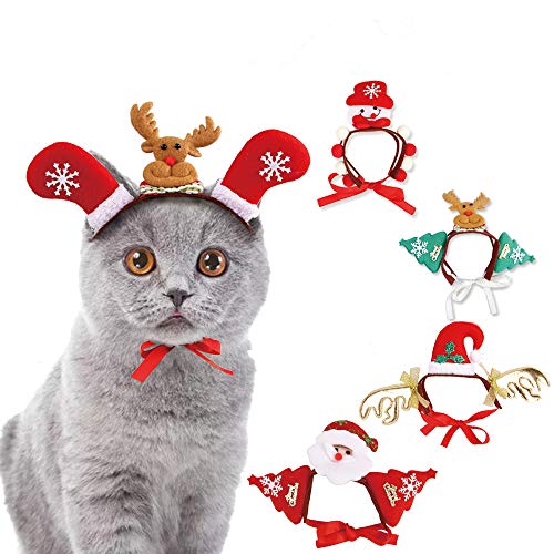 Frmarche Katzen Hund Weihnachten Stirnband Weihnachtsmann Schneemann Rentier Haarband für Welpe Kätzchen Weihnachten Festival Halloween Kostüm 2pcs Zufällig Frmarche Katzen Hund Weihnachten Stirnband Weihnachtsmann Schneemann Rentier Haarband für Welpe Kätzchen Weihnachten Festival Halloween Kostüm 2pcs Zufällig von Frmarche