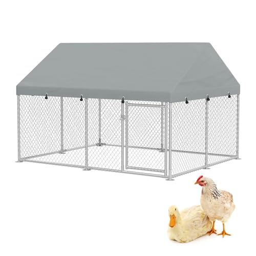 Froadp Hühnerstall 250x200x165cm Outdoor Hühnerkäfig mit Dach und Abschließbarer Tür Hühnergehege aus 420D Oxford-Gewebe & Verzinkter Stahl Freilaufgehege Hühnerauslauf für Hühner Geflügel Froadp Hühnerstall 250x200x165cm Outdoor Hühnerkäfig mit Dach und Abschließbarer Tür Hühnergehege aus 420D Oxford-Gewebe & Verzinkter Stahl Freilaufgehege Hühnerauslauf für Hühner Geflügel von Froadp