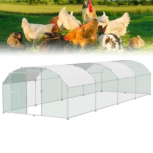 Froadp Hühnerstall 3x8 m Hühnerkäfig aus Verzinktem Metall Freilaufgehege mit Sonnenschutz Dach und Abschließbarem Tür Hühnergehege Geflügelkäfige Hühnerauslauf für Hühner Geflügel Kaninchen Froadp Hühnerstall 3x8 m Hühnerkäfig aus Verzinktem Metall Freilaufgehege mit Sonnenschutz Dach und Abschließbarem Tür Hühnergehege Geflügelkäfige Hühnerauslauf für Hühner Geflügel Kaninchen von Froadp