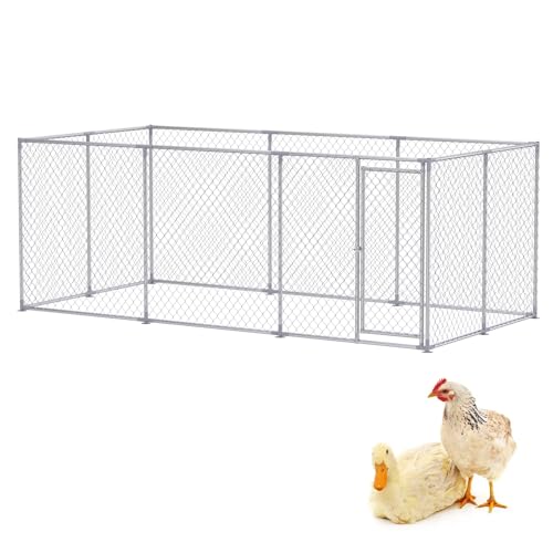 Froadp Hühnerstall 400x200x150cm Outdoor Hühnerkäfig mit Abschließbarer Tür Hühnergehege aus Verzinkter Stahl Freilaufgehege Hühnerauslauf für Hühner Geflügel Froadp Hühnerstall 400x200x150cm Outdoor Hühnerkäfig mit Abschließbarer Tür Hühnergehege aus Verzinkter Stahl Freilaufgehege Hühnerauslauf für Hühner Geflügel von Froadp