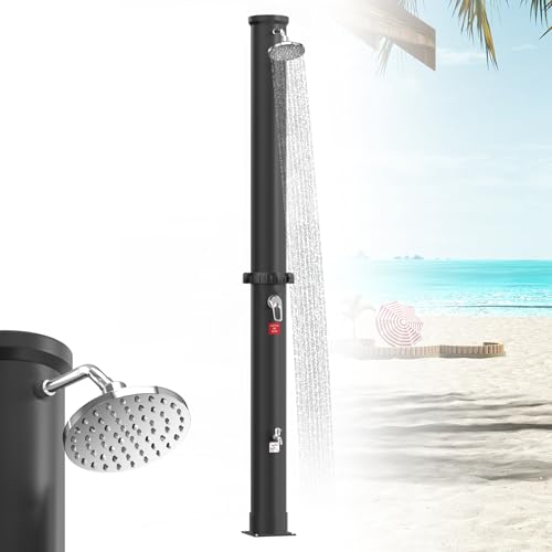 Froadp Solardusche 40 Liter für Garten & Pool, Solar Gartendusche mit 360° Schwenkbarem Regenduschkopf, Aussendusche mit Wasserhahn & Gartenschlauchanschluss Camping Outdoor, Schwarz Froadp Solardusche 40 Liter für Garten & Pool, Solar Gartendusche mit 360° Schwenkbarem Regenduschkopf, Aussendusche mit Wasserhahn & Gartenschlauchanschluss Camping Outdoor, Schwarz von Froadp