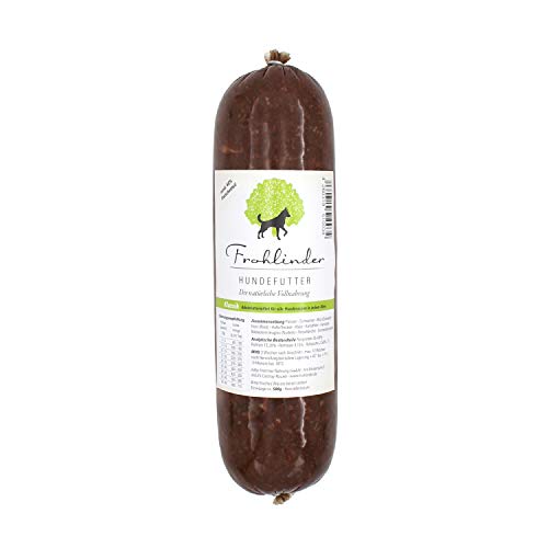 Frohlinder Hundewurst Klassik | Vollnahrung für Hunde mit normalem Bewegungsdrang ab dem Welpenalter | Eigenherstellung aus Deutschen Produkten | 100% natürliche Zutaten ohne Zusatzstoffe Frohlinder Hundewurst Klassik | Vollnahrung für Hunde mit normalem Bewegungsdrang ab dem Welpenalter | Eigenherstellung aus Deutschen Produkten | 100% natürliche Zutaten ohne Zusatzstoffe von Frohlinder Die natürliche Vollnahrung