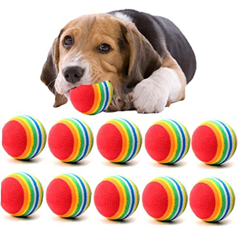 Hund Play Bälle 10 Stücke Haustiere Hunde Kau Ball Doggy Puppy Tennis Spielen Training Bälle Haustier Spielzeug Für Alle Hunde von Froiny