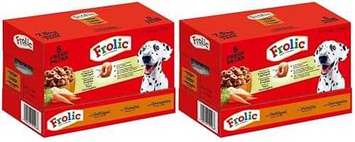 FROLIC Beutel Multi Pack 5 Fresh Packs (2X 7,5kg, Geflügel, Gemüse und Reis) von Frolic