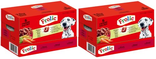 FROLIC Beutel Multi Pack 5 Fresh Packs (2X 7,5kg, Rind, Karotten und Getreide) von Frolic