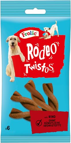 FROLIC Rodeo TWISTOS Beutel mit Rind 9 x 6 Stück Hundeleckerli Kaustangen von Frolic