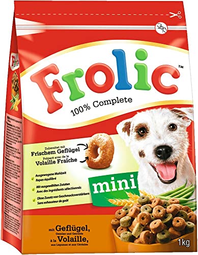 Frolic Hundefutter Trockenfutter mit Geflügel, Gemüse und Getreide, 6 Beutel (6 x 1kg) von Frolic
