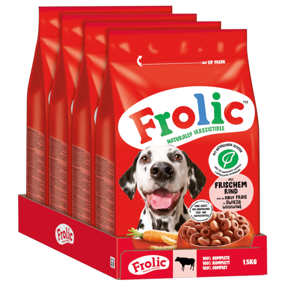 Frolic Rind, Karotten + Getreide - 6 kg (4 x 1,5 kg) von Frolic