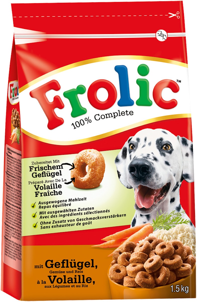 Frolic mit Geflügel, Gemüse und Reis Hundetrockenfutter von Frolic