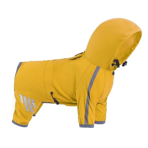 Winddichter Regenmantel für Hunde, Vierjahreszeiten, Haustierkleidung, Outdoor-Regenmantel mit reflektierenden Streifen, wasserdichter Hundemantel mit Kapuze Winddichter Regenmantel für Hunde, Vierjahreszeiten, Haustierkleidung, Outdoor-Regenmantel mit reflektierenden Streifen, wasserdichter Hundemantel mit Kapuze von Fronhen