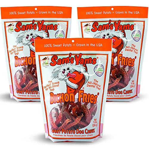 Sams Yams Süßkartoffel-Hundeleckerlis – gesund, ballaststoffreich, vegan, Zahnkauen für kleine und mittelgroße Hunde, 266 ml, 3 Packungen Sams Yams Süßkartoffel-Hundeleckerlis – gesund, ballaststoffreich, vegan, Zahnkauen für kleine und mittelgroße Hunde, 266 ml, 3 Packungen von Front Porch Pets