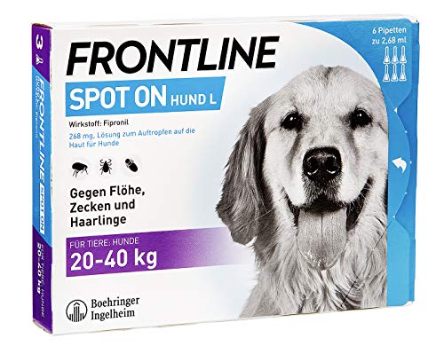 FRONTLINE SPOT ON gegen Zecken und Flöhe bei Hunden 6 Stk. (20-40kg) von Frontline