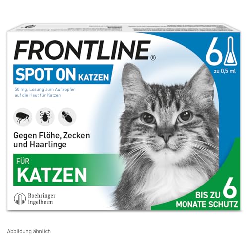 FRONTLINE SPOT ON gegen Zecken und Flöhe bei Katze 6 Stk. von Frontline