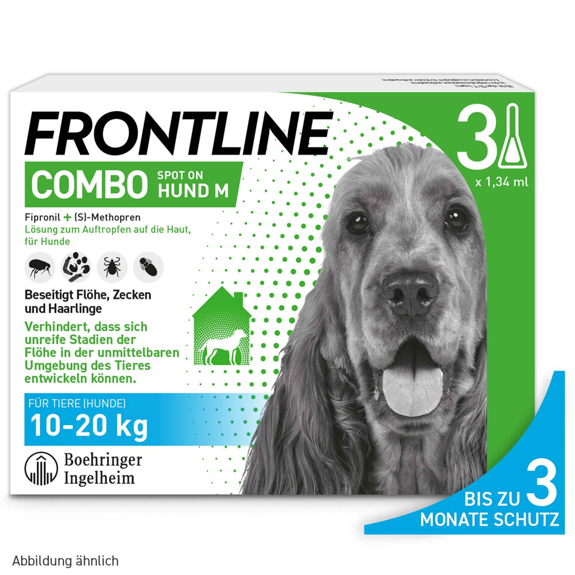 Frontline® Combo Spot-on Hund M (10 - 20 kg) - 2 x 3 Pipetten x 1,34 ml von Frontline