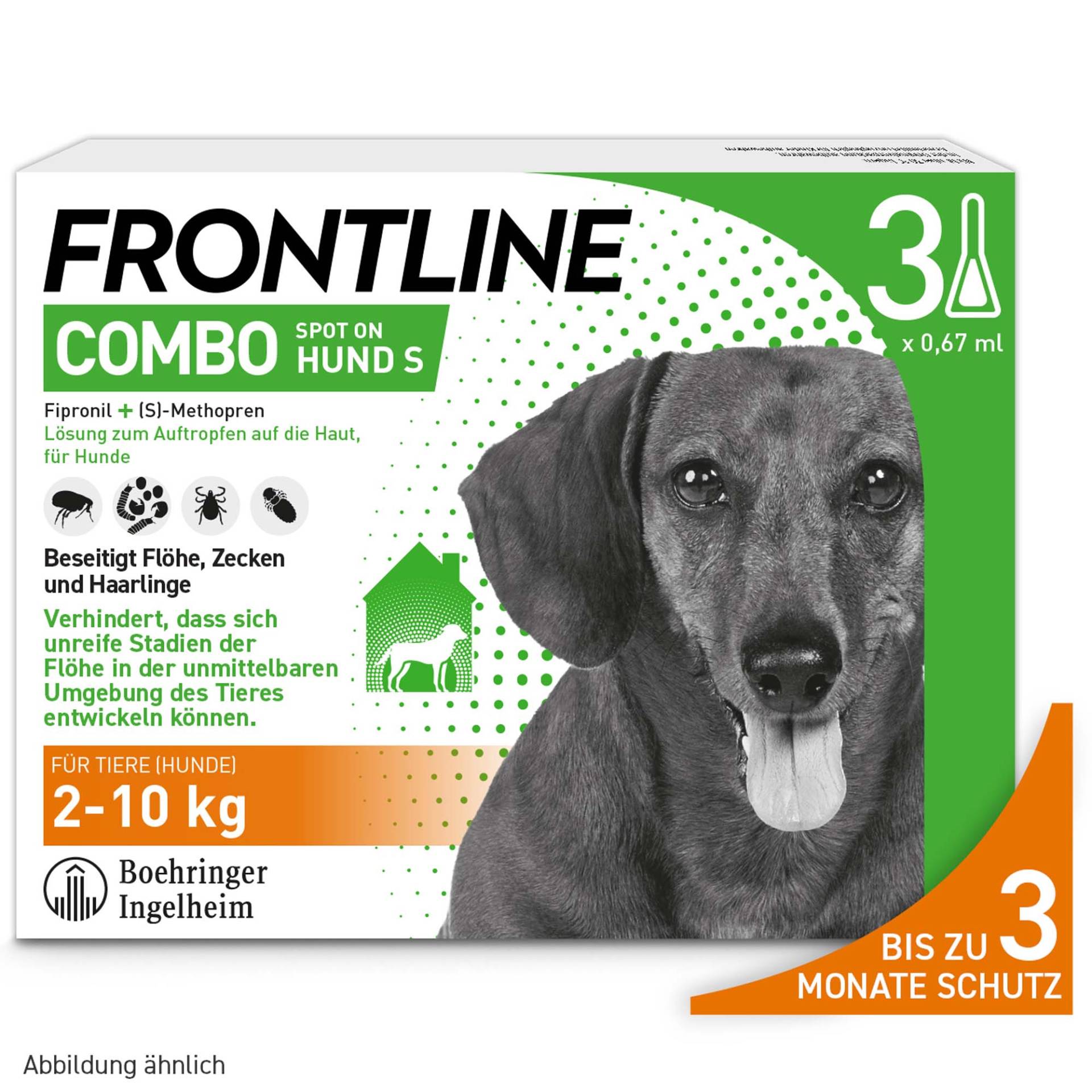 Frontline® Combo Spot-on Hund S (2 - 10 kg) - 3 Pipetten x 0,67 ml von Frontline
